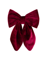 Burgundy Velvet Fable Bow